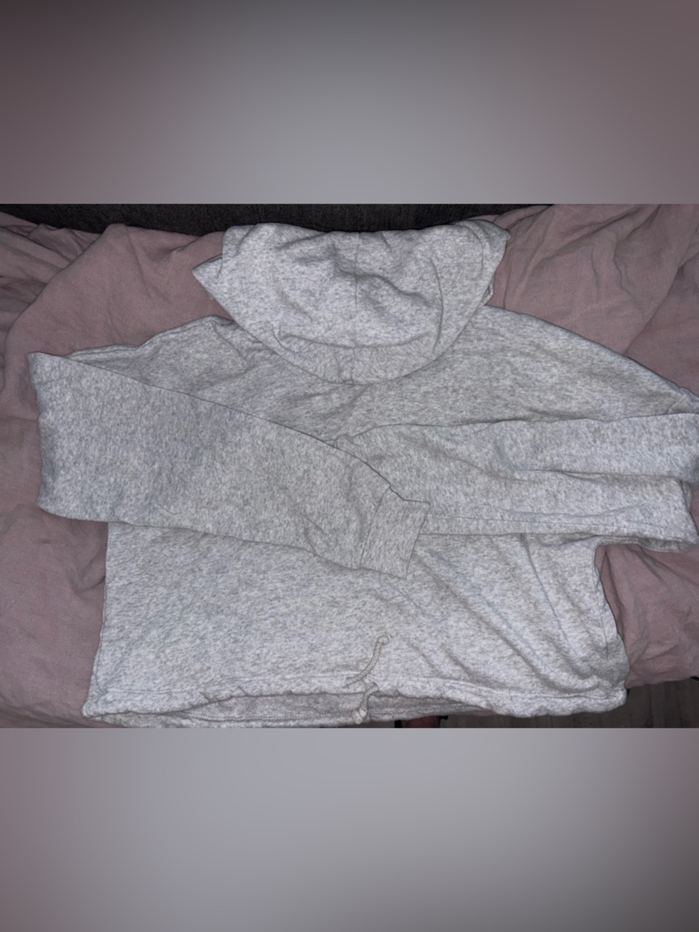 Cropped, Gray Hoodie- Colsie